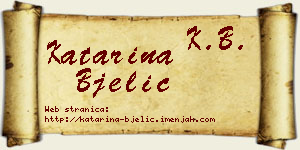 Katarina Bjelić vizit kartica